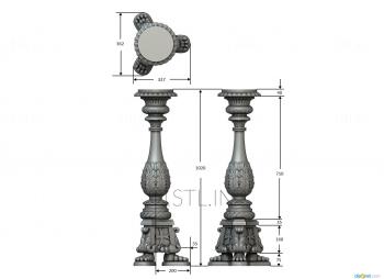 Pillar (ST_0283) 3D model for CNC machine