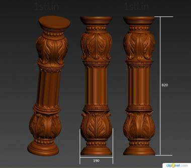 Pillar (ST_0361) 3D model for CNC machine