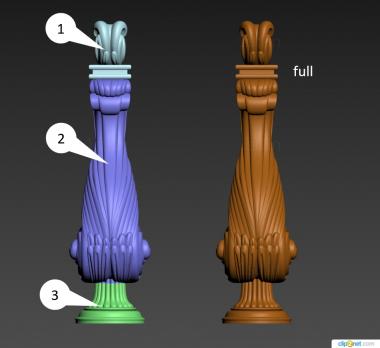 Pillar (ST_0368) 3D model for CNC machine