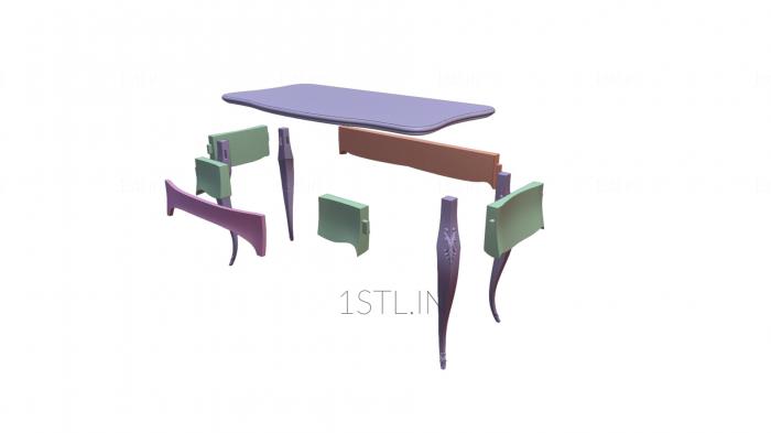 टेबल (STL_0204) सीएनसी मशीन के लिए 3D मॉडल