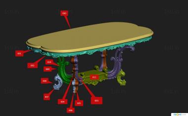 टेबल (STL_0419) सीएनसी मशीन के लिए 3D मॉडल