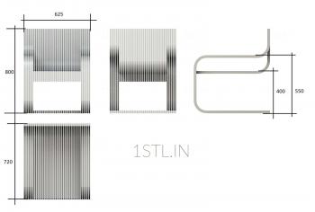 Chair (STUL_0057) 3D model for CNC machine