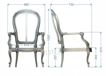 Chair (STUL_0058) 3D model for CNC machine