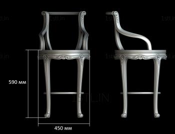 कुर्सी (STUL_0076) सीएनसी मशीन के लिए 3D मॉडल