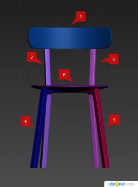 Chair (STUL_0142) 3D model for CNC machine