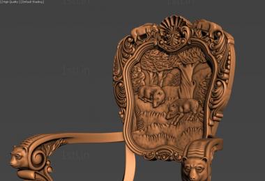 Chair (STUL_0151) 3D model for CNC machine