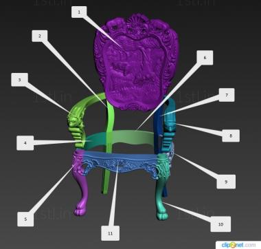 Chair (STUL_0151) 3D model for CNC machine