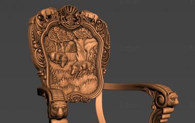 Chair (STUL_0151) 3D model for CNC machine