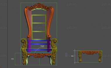 Chair (STUL_0163) 3D model for CNC machine