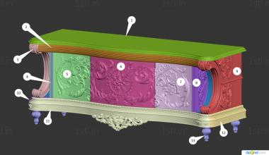 Stand (TM_0153) 3D model for CNC machine