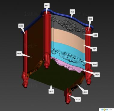 Stand (TM_0155) 3D model for CNC machine