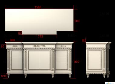 Stand (TM_0161) 3D model for CNC machine