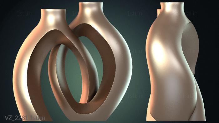 फूलदान (VZ_2281) सीएनसी मशीन के लिए 3D मॉडल