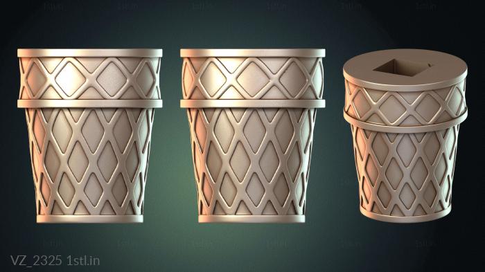 फूलदान (VZ_2325) सीएनसी मशीन के लिए 3D मॉडल